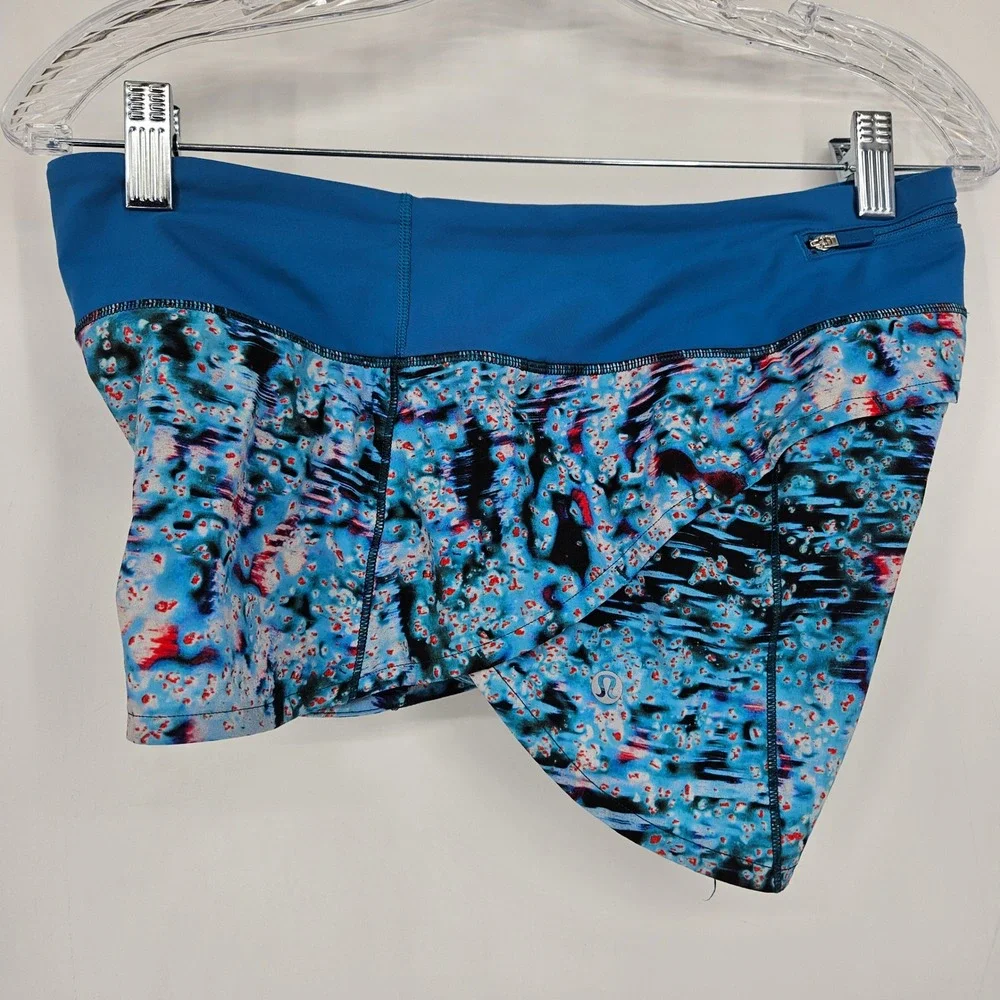 Lululemon Speed Up Shorts Womens Sz 6 Regular Running Activewear Training Blue
